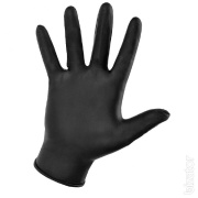 Нитриловые перчатки черные для дентальной фотографии премиум класса